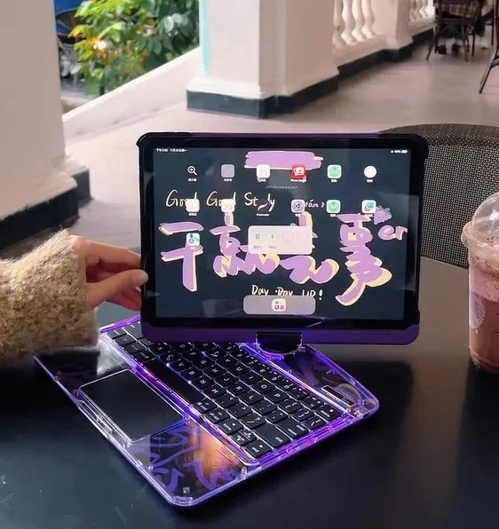 Transparent 360° iPad Keyboard Case
